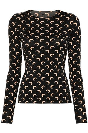 T-shirt in tessuto elasticizzato MARINE SERRE | WTS006ACJER0001IT99